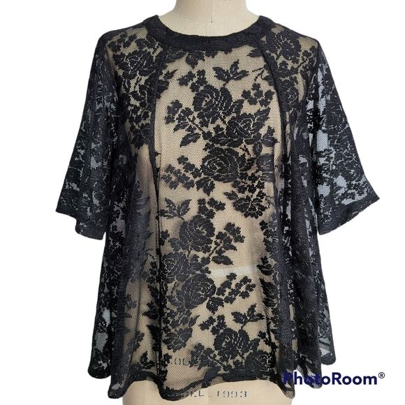 BCBGENERATION Floral Lace Openback Top Size‎ XSMALL - Picture 2 of 15
